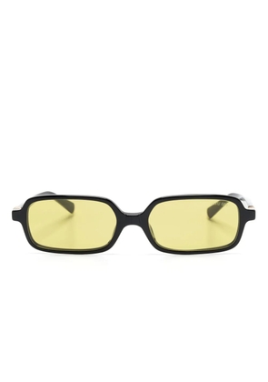 Miu Miu Eyewear logo-plaque rectangle-frame sunglasses - Black