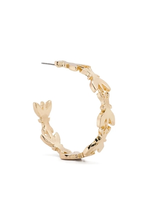 Patrizia Pepe Fly-embellished hoop earrings - Gold