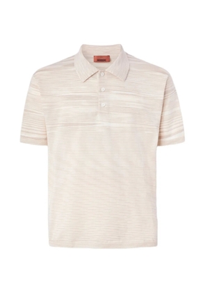 Missoni striped short-sleeve polo shirt - Neutrals