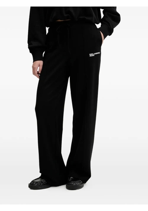 Karl Lagerfeld Jeans elasticated-waistband logo-embroidery track pants - Black