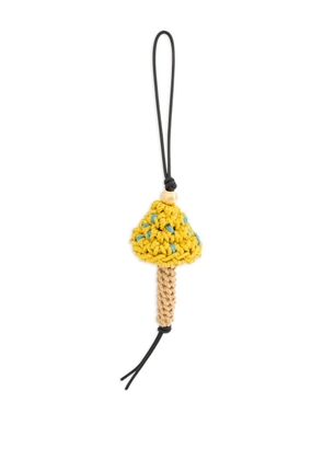 LOEWE Mushroom crochet charm - Yellow