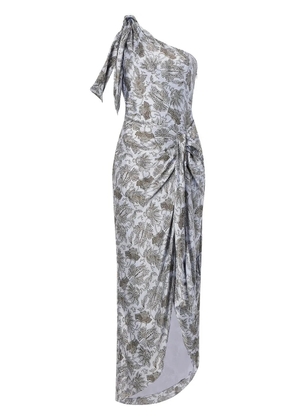 Cinq A Sept Gretchen floral-print asymmetric dress - Blue