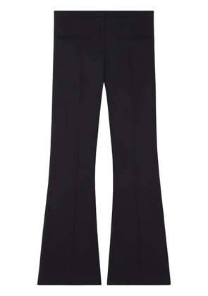 Courrèges wool blend flared mid-rise pants - Black