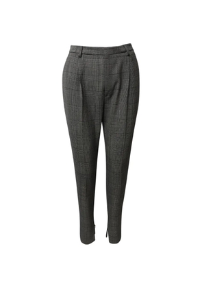 Saint Laurent Pre-Owned checked slim-leg trousers - Grey