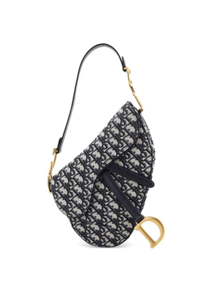 Christian Dior Pre-Owned Saddle Handbag Oblique Canvas Medium shoulder bag - Blue