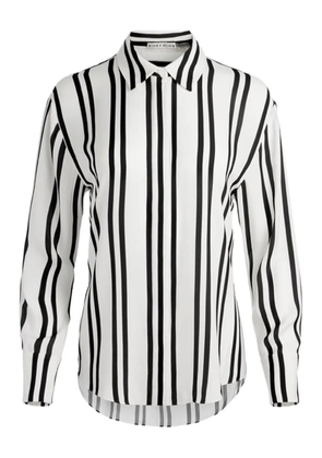 alice + olivia stripe-pattern shirt - White