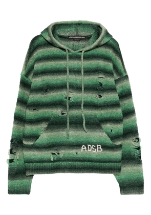 Andersson Bell gradient distressed hoodie - Green
