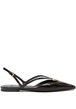 FENDI FFold flap pumps - Brown