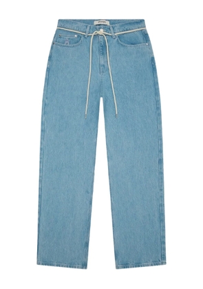 ABOUTBLANK embroidered-monogram jeans - Blue