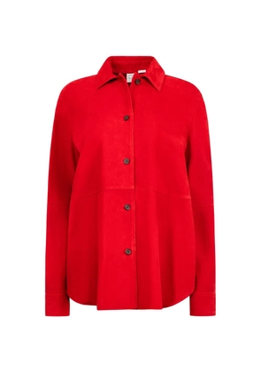 TOTEME buttoned suede overshirt - Red