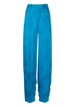 The Attico Jagger monogram wide-leg trousers - Blue