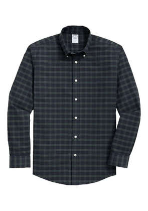 Brooks Brothers button-down-collar plaid shirt - Blue