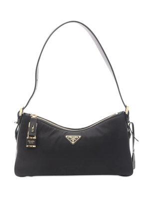 Prada Pre-Owned 2013-2025 Leather and Tessuto shoulder bag - Black