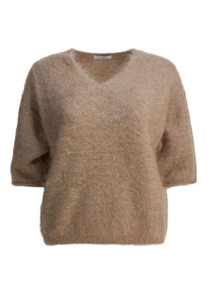 R2W V-neck short-sleeve T-shirt - Neutrals