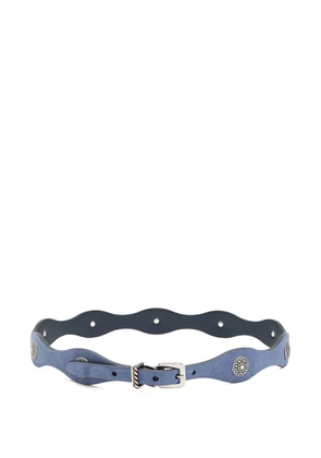 ETRO studded suede belt - Blue
