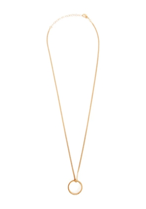 MM6 Maison Margiela logo ring pendant necklace - Gold