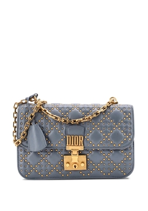 Christian Dior Pre-Owned Dioraddict Flap Bag Cannage Studded Lambskin Medium shoulder bag - Blue