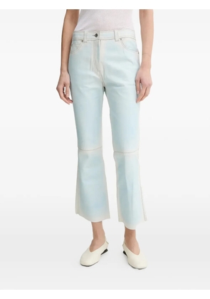 STAND STUDIO Michaela belt-loop leather trousers - Blue