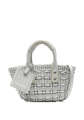 Balenciaga Pre-Owned Bistro woven basket tote bag - Silver