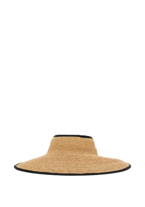 Helen Kaminski raffia trim-detail hat - Neutrals