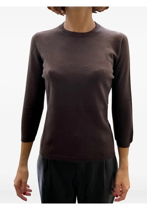 LA ROSE three-quarter sleeve sweater - Brown