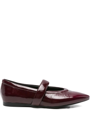 Evaluna pointed-toe strap ballet flats - Red