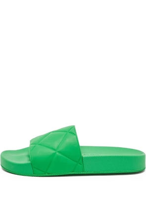 Bottega Veneta Pre-Owned diamond-pattern slides - Green