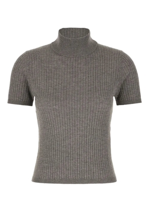 Max Mara ribbed turtleneck top - Grey