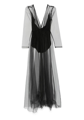 Alchemy x Lia Aram mesh maxi dress - Black