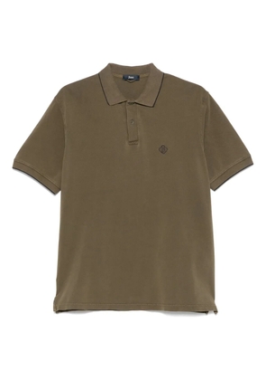Herno logo-embroidered polo shirt - Green