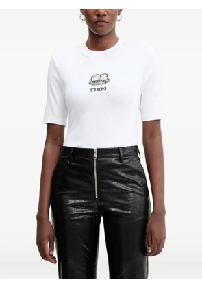 Iceberg ribbed short-sleeves T-shirt - White