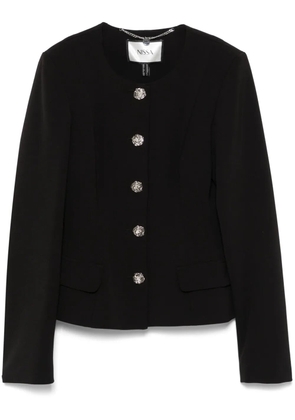 NISSA flower-button jacket - Black
