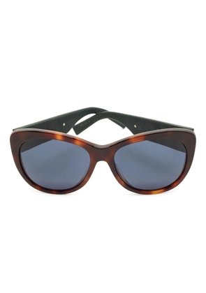 Christian Dior Pre-Owned Inedite cat-eye crystal sunglasses - Brown