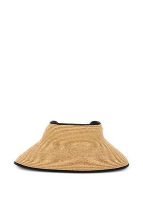 Helen Kaminski raffia trim-detail hat - Neutrals