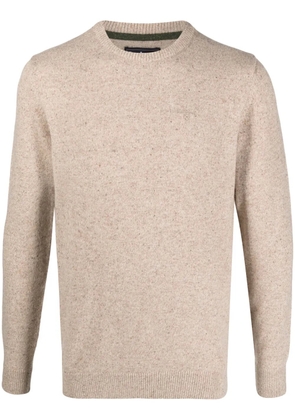 Barbour mélange-effect crew-neck jumper - Neutrals