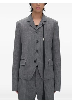 Ann Demeulemeester Reinier pinstripe ribbon jacket - Grey