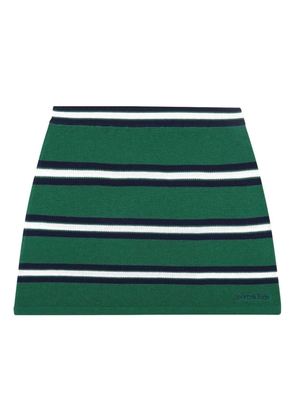 Sporty & Rich striped mini skirt - Green