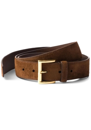 Prada buckled suede belt - Brown
