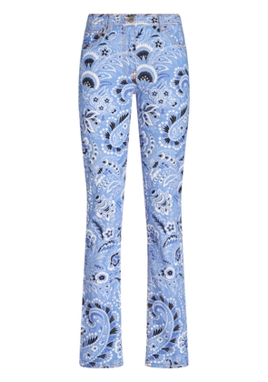 ETRO bandana-print skinny jeans - Blue
