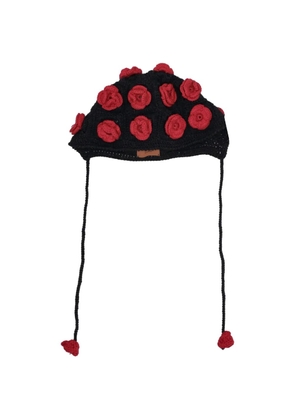 Alanui roses bonnet hat - Black