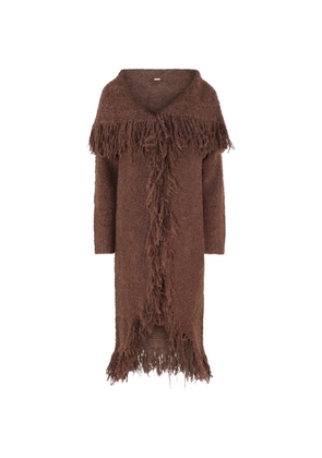 Cult Gaia Victoria fringed cardigan - Brown
