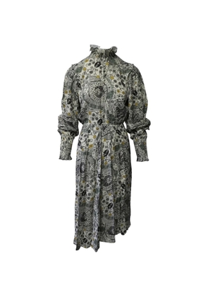 Isabel Marant Vintage ruffled high-neck dress - Grey