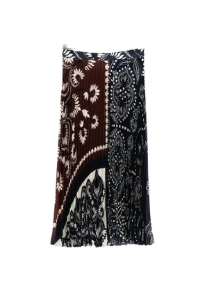 Weekend Max Mara pleated floral-print midi skirt - Blue