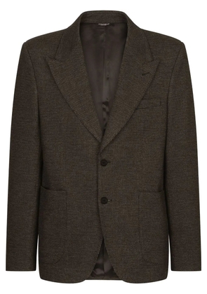 Dolce & Gabbana glen-plaid single-breasted blazer - Grey
