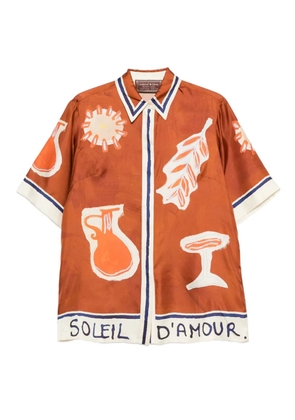 ALEMAIS Soleil D´Amour graphic-print shirt - Brown