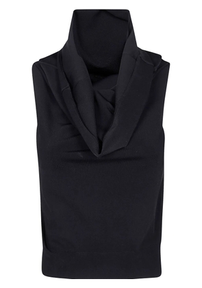 Nuur cowl-neck top - Black