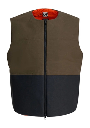 GR10K zip colour-block jacket - Brown