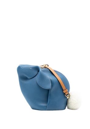 Loewe Pre-Owned 2018 Mini Calfskin Shearling Bunny crossbody bag - Blue