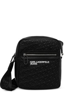 Karl Lagerfeld Jeans embossed messenger bag - Black