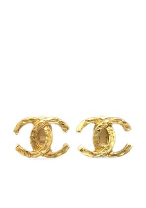 CHANEL Pre-Owned 1990-2000s CC clip-on earrings - Gold